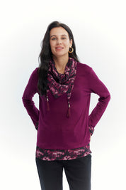 Sweater Mujer Regular Guinda