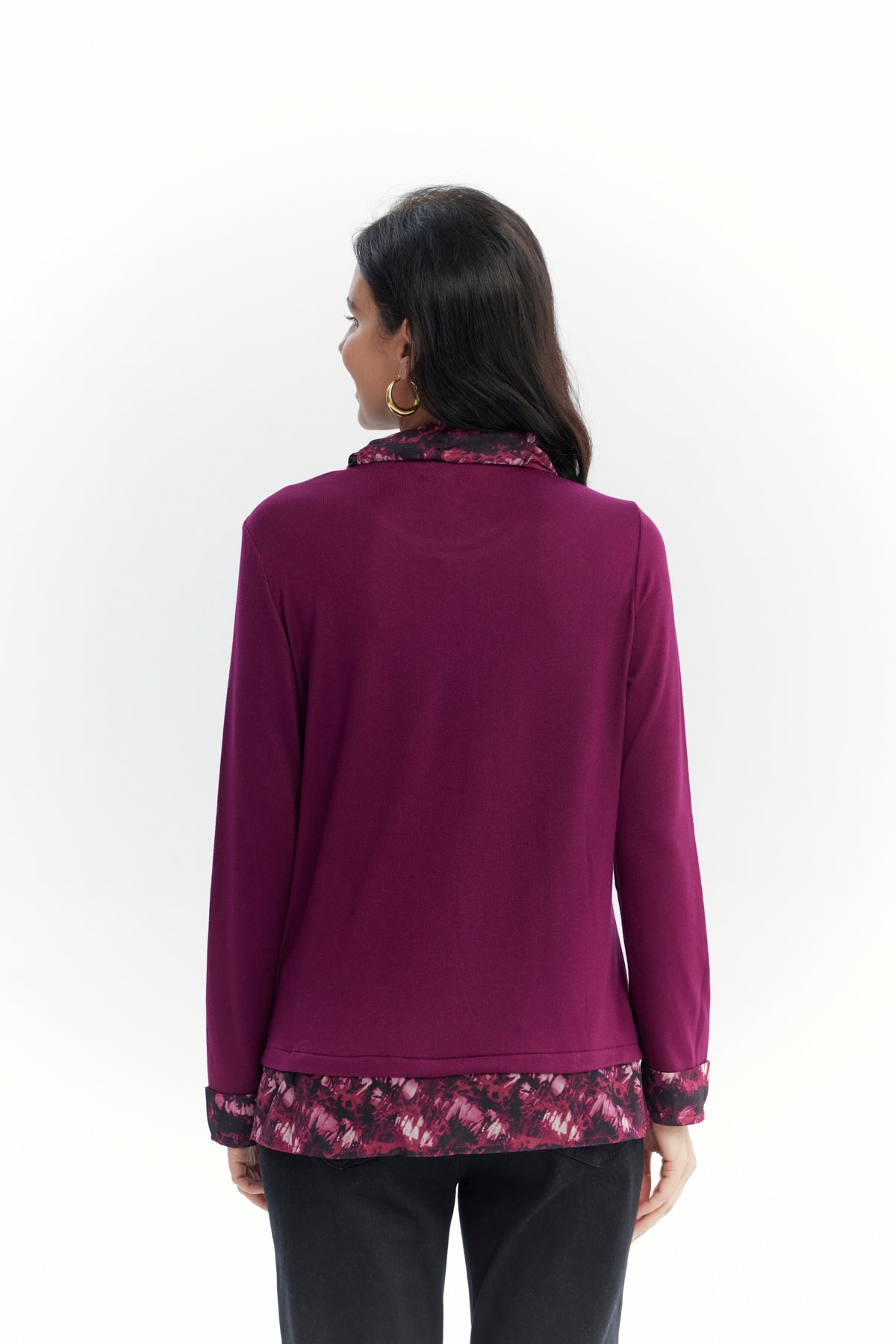Sweater Mujer Regular Guinda