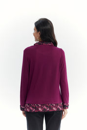 Sweater Mujer Regular Guinda