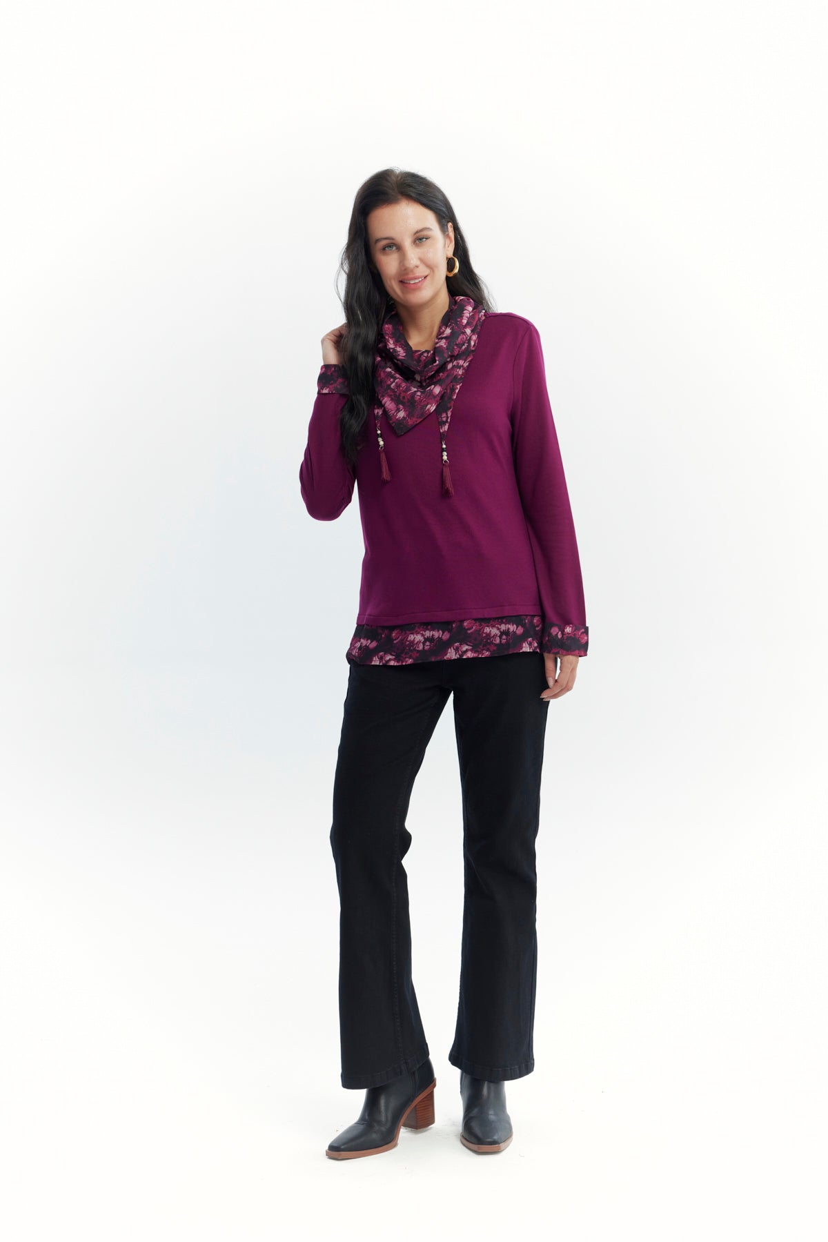 Sweater Mujer Regular Guinda
