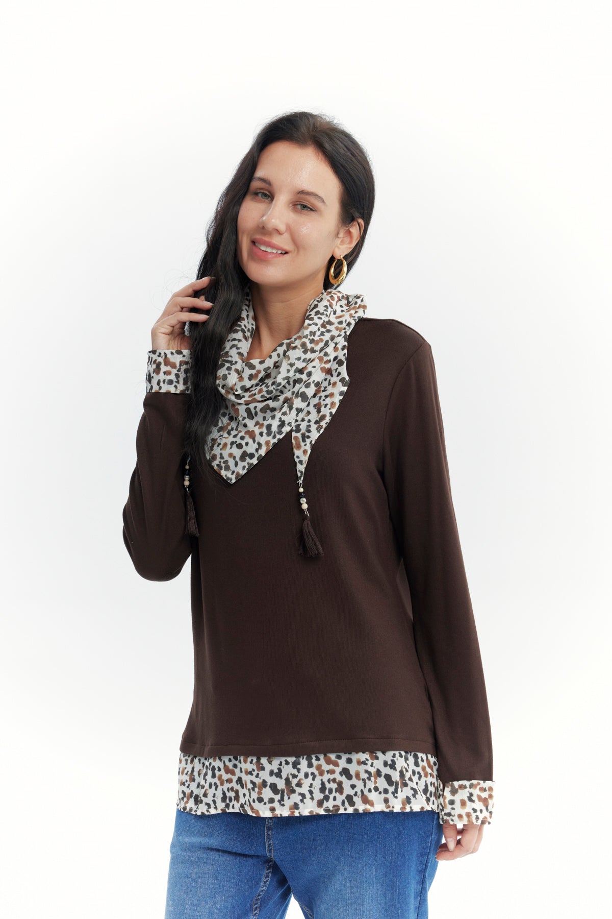 Sweater Mujer Regular Chocolate