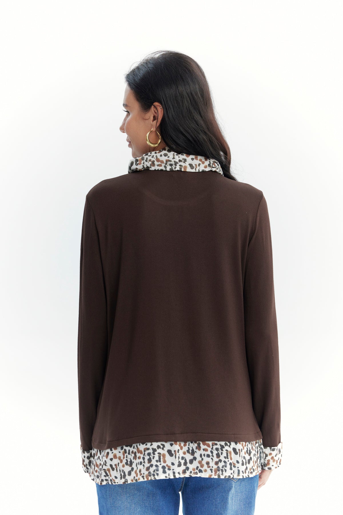 Sweater Mujer Regular Chocolate