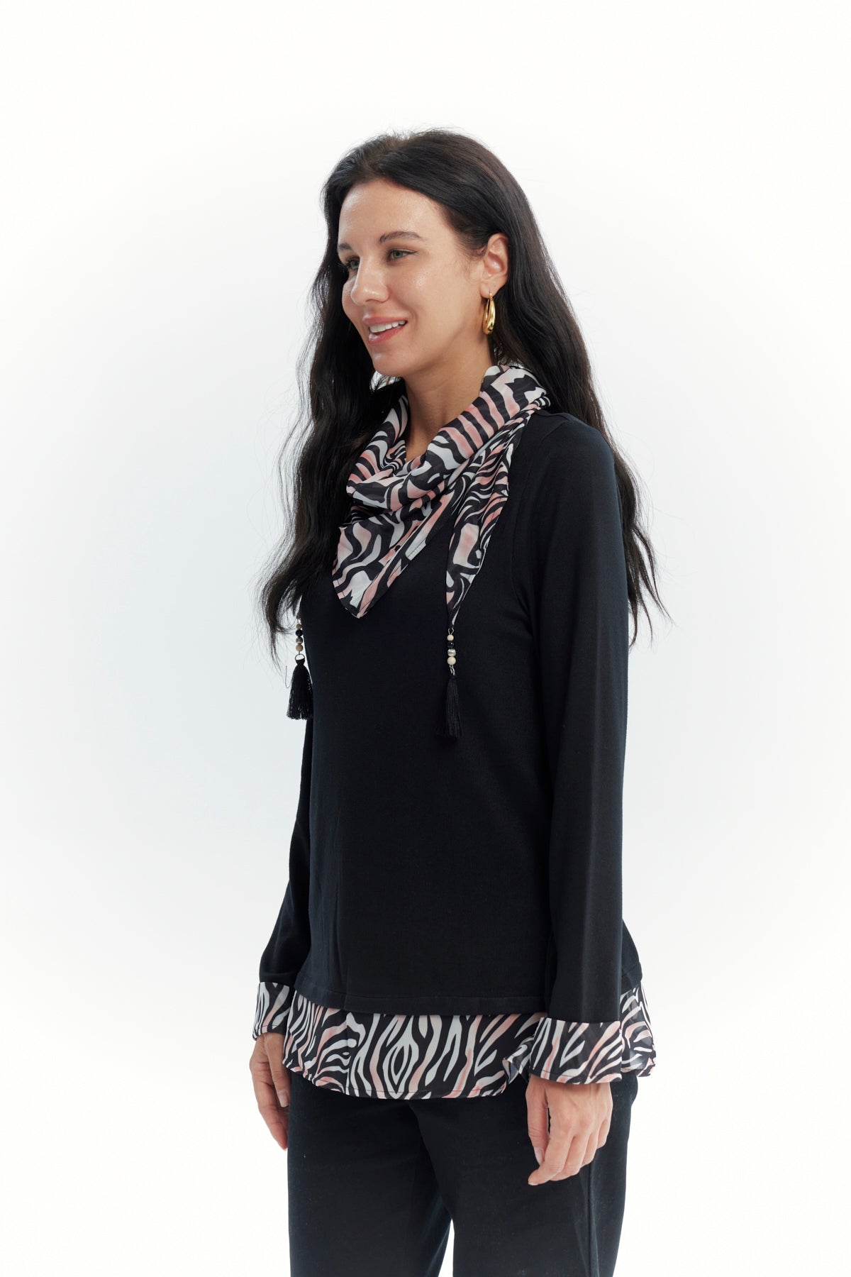 Sweater Mujer Regular Negro