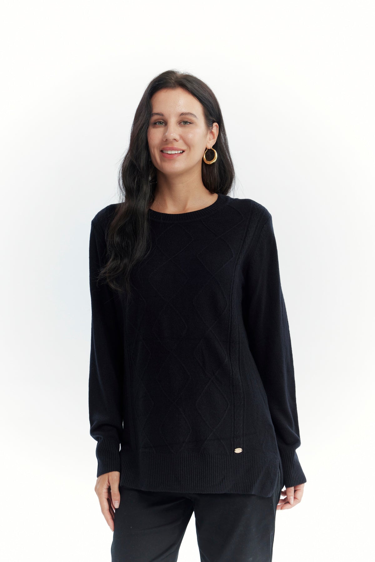 Sweater Mujer Regular Negro