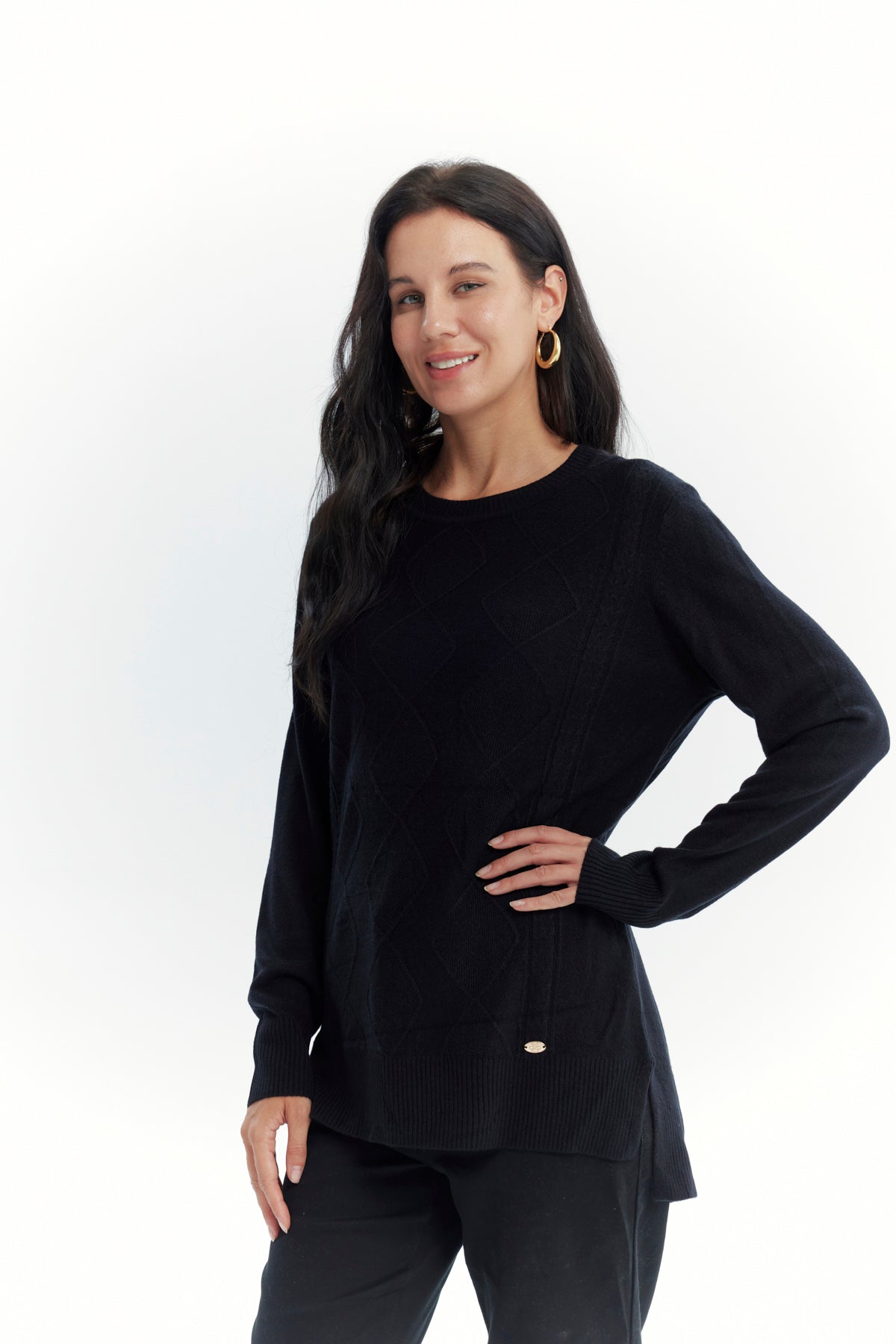 Sweater Mujer Regular Negro
