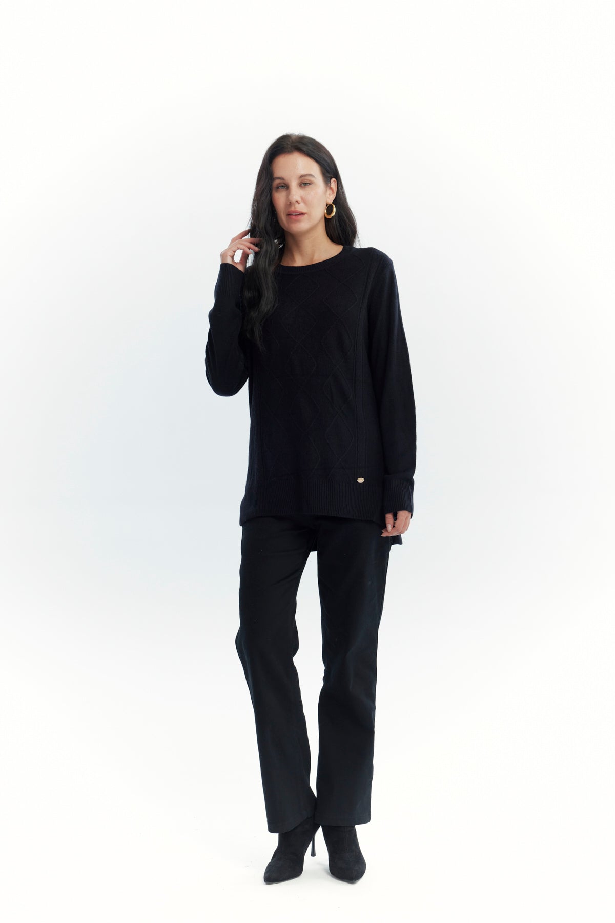 Sweater Mujer Regular Negro