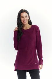 Sweater Mujer Regular Guinda