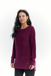 Sweater Mujer Regular Guinda