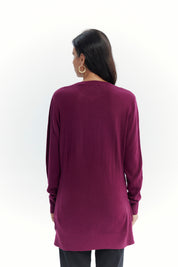 Sweater Mujer Regular Guinda