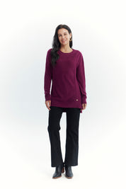 Sweater Mujer Regular Guinda