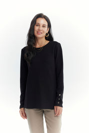 Sweater Mujer Regular Negro