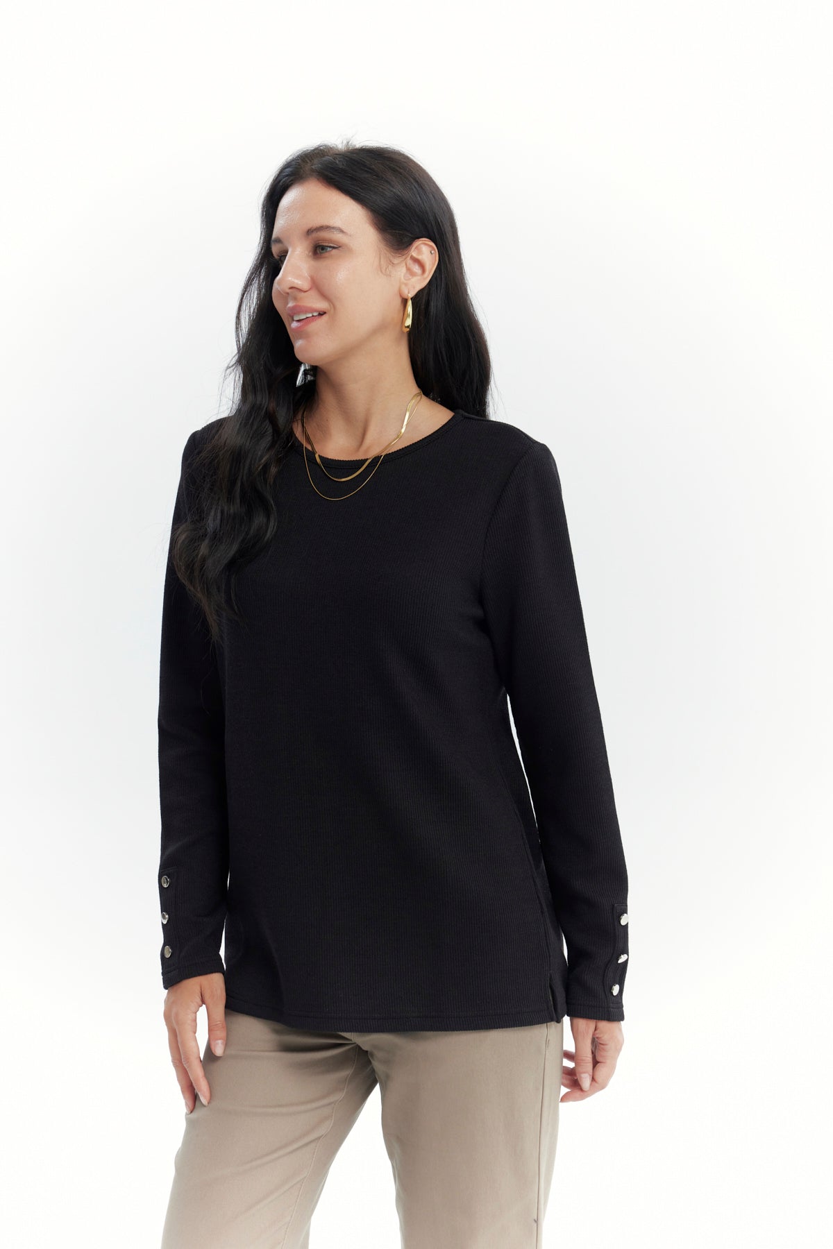 Sweater Mujer Regular Negro