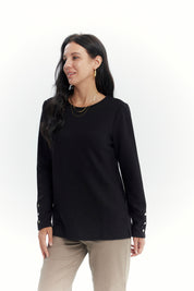 Sweater Mujer Regular Negro