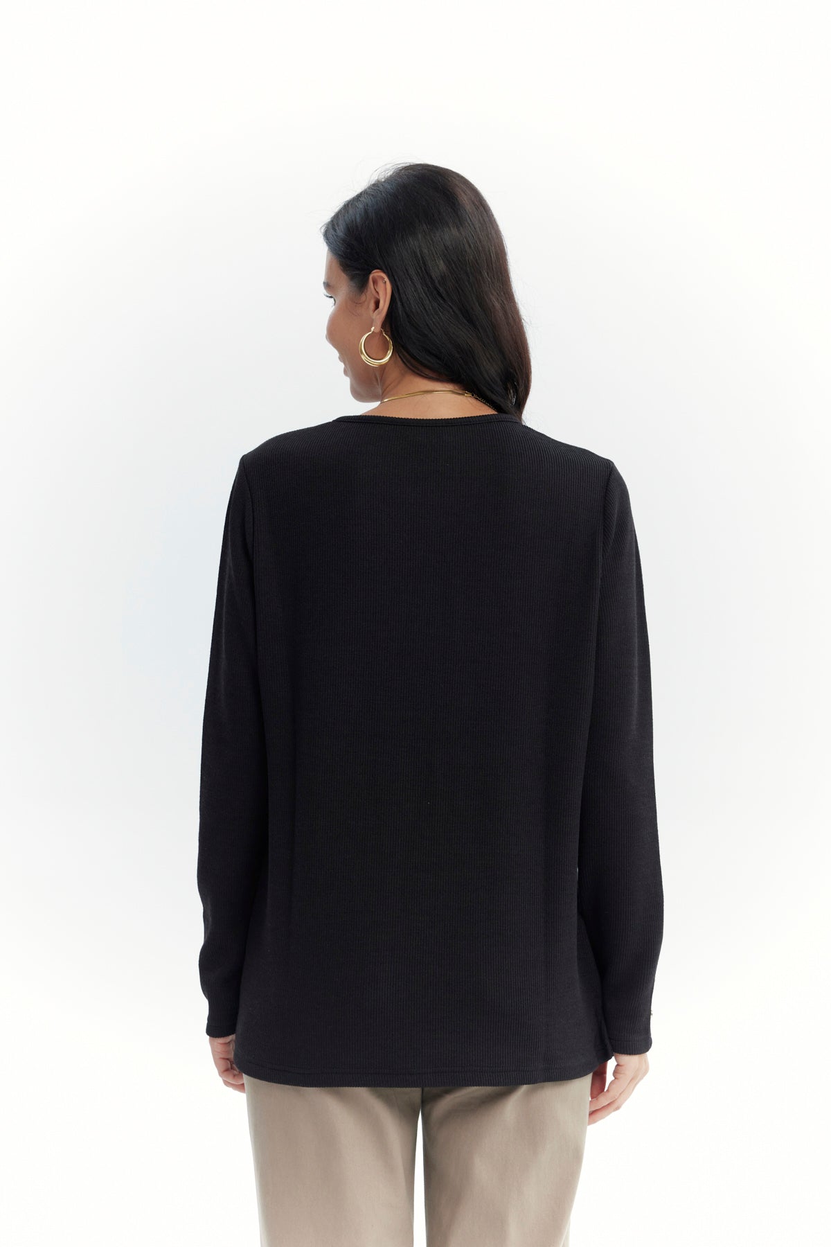 Sweater Mujer Regular Negro