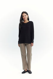 Sweater Mujer Regular Negro
