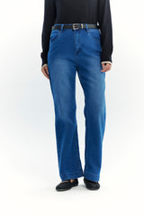 Jeans Flare Mujer Azul
