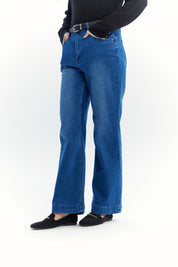 Jeans Mujer Flare Azul