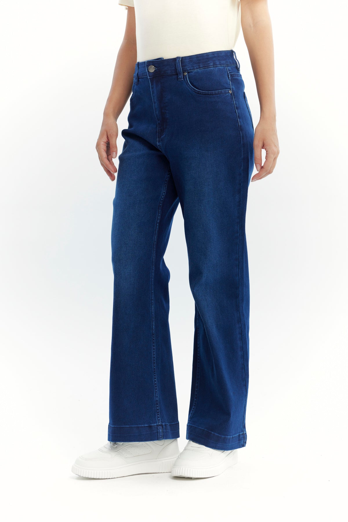 Jeans Mujer Flare Azul Oscuro