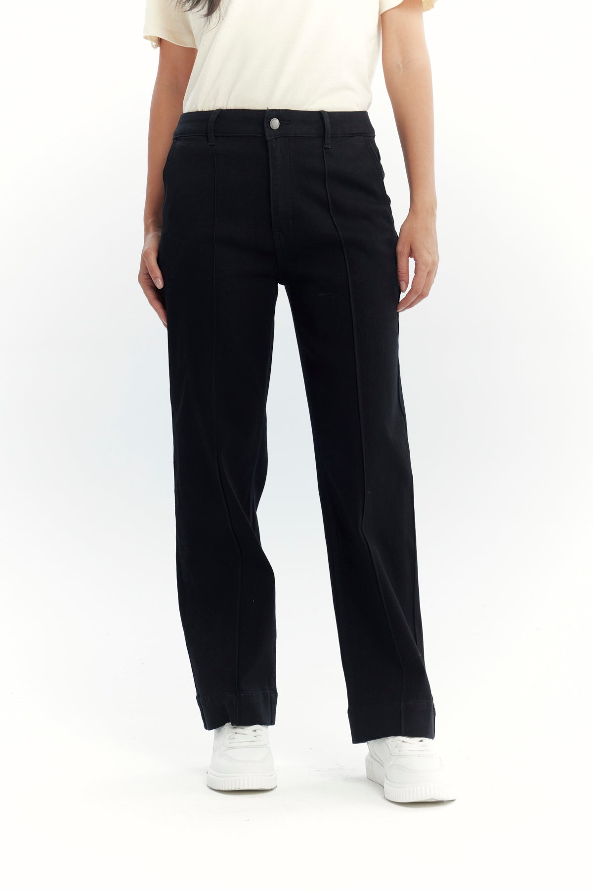 Jeans Mujer Calce Recto Negro