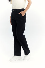 Jeans Mujer Calce Recto Negro