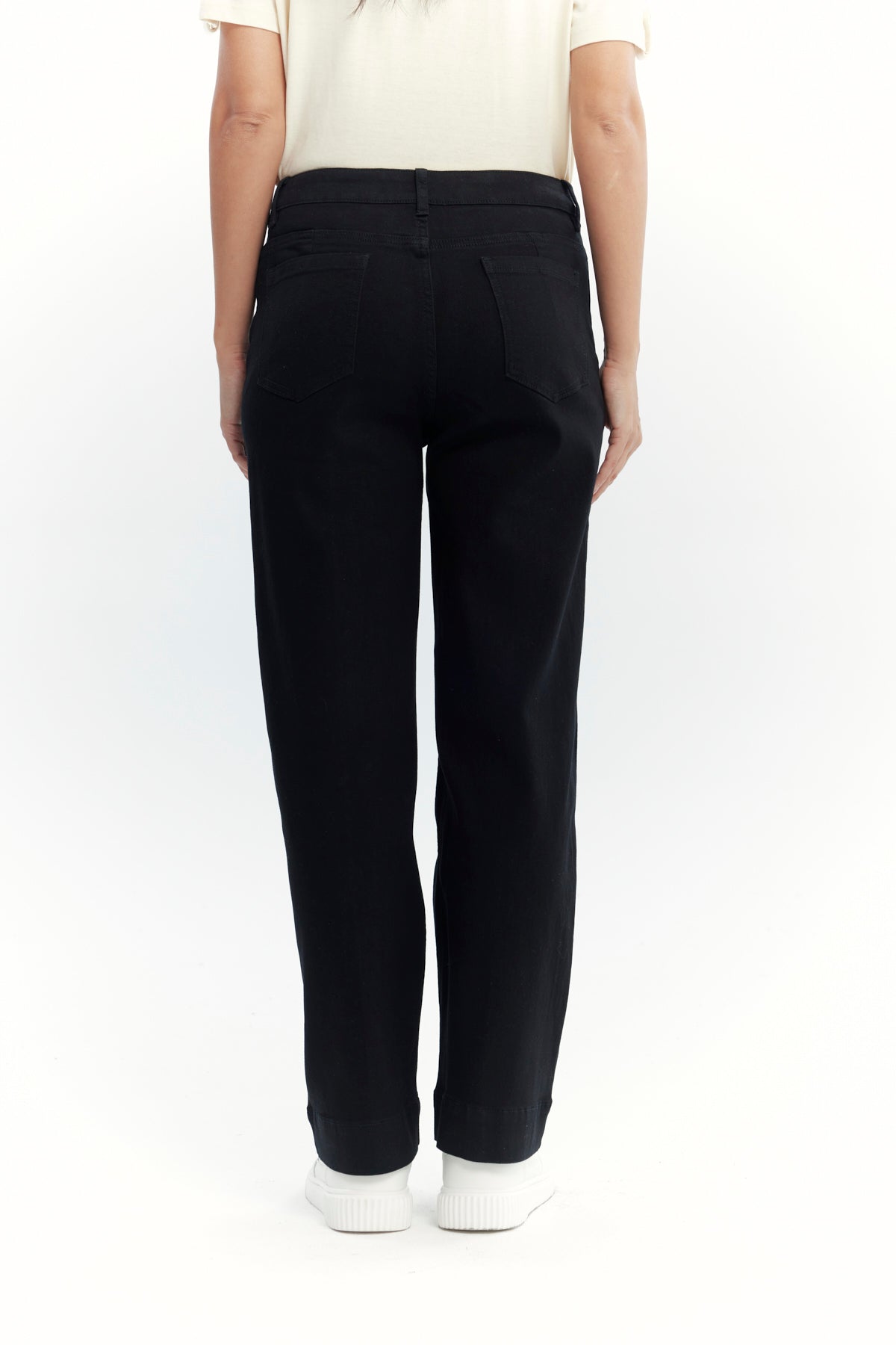 Jeans Mujer Calce Recto Negro