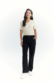 Jeans Mujer Calce Recto Negro