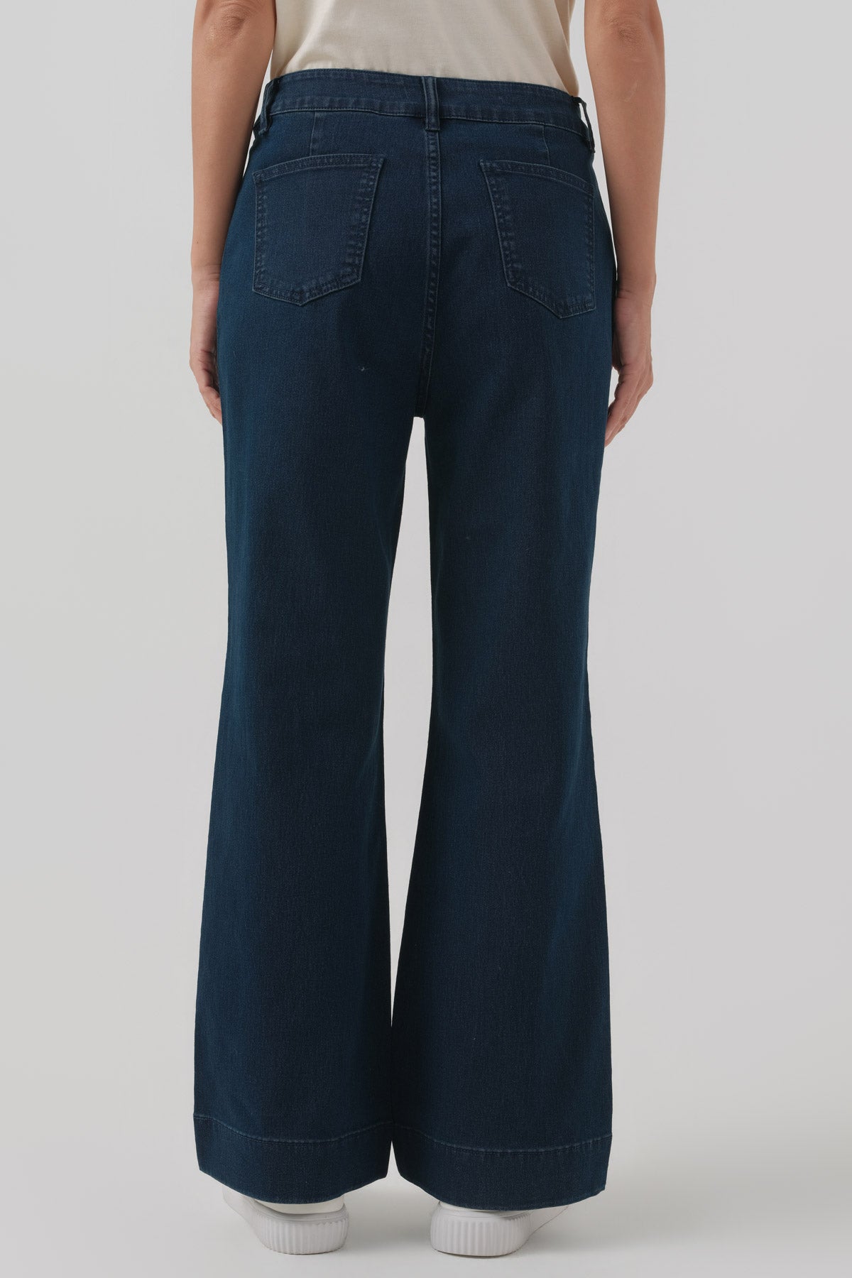 Jeans Flare Mujer Azul Oscuro