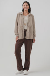 Polerón Mujer Regular Beige