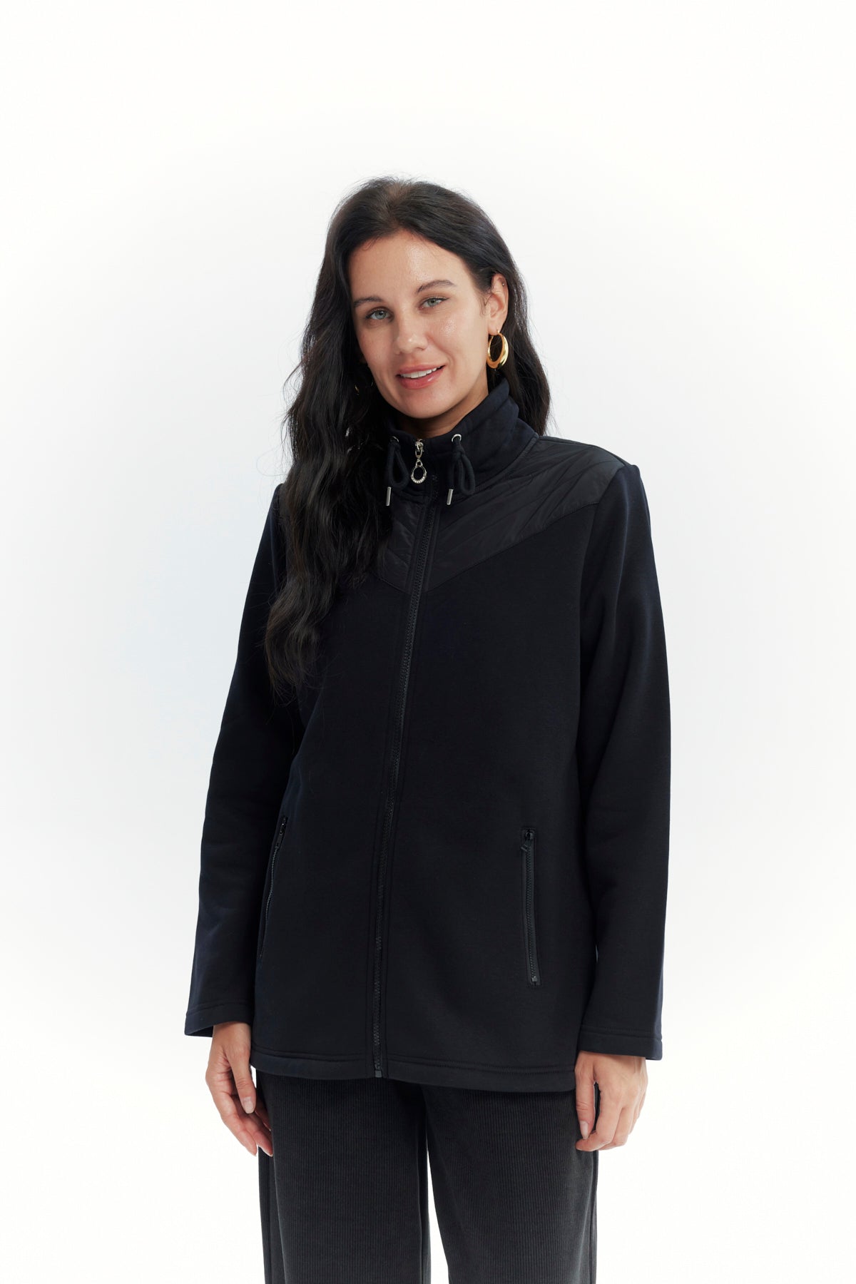 Polerón Mujer Regular Negro