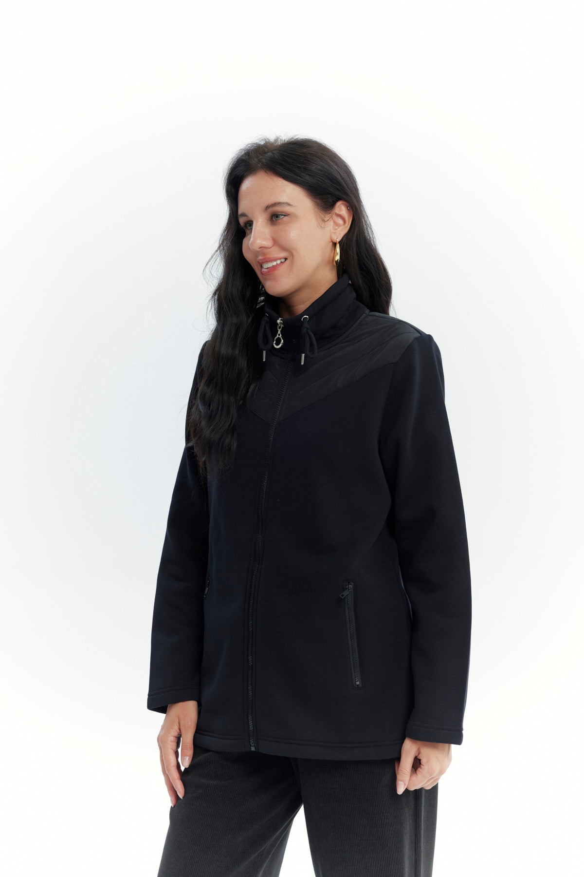 Polerón Mujer Regular Negro