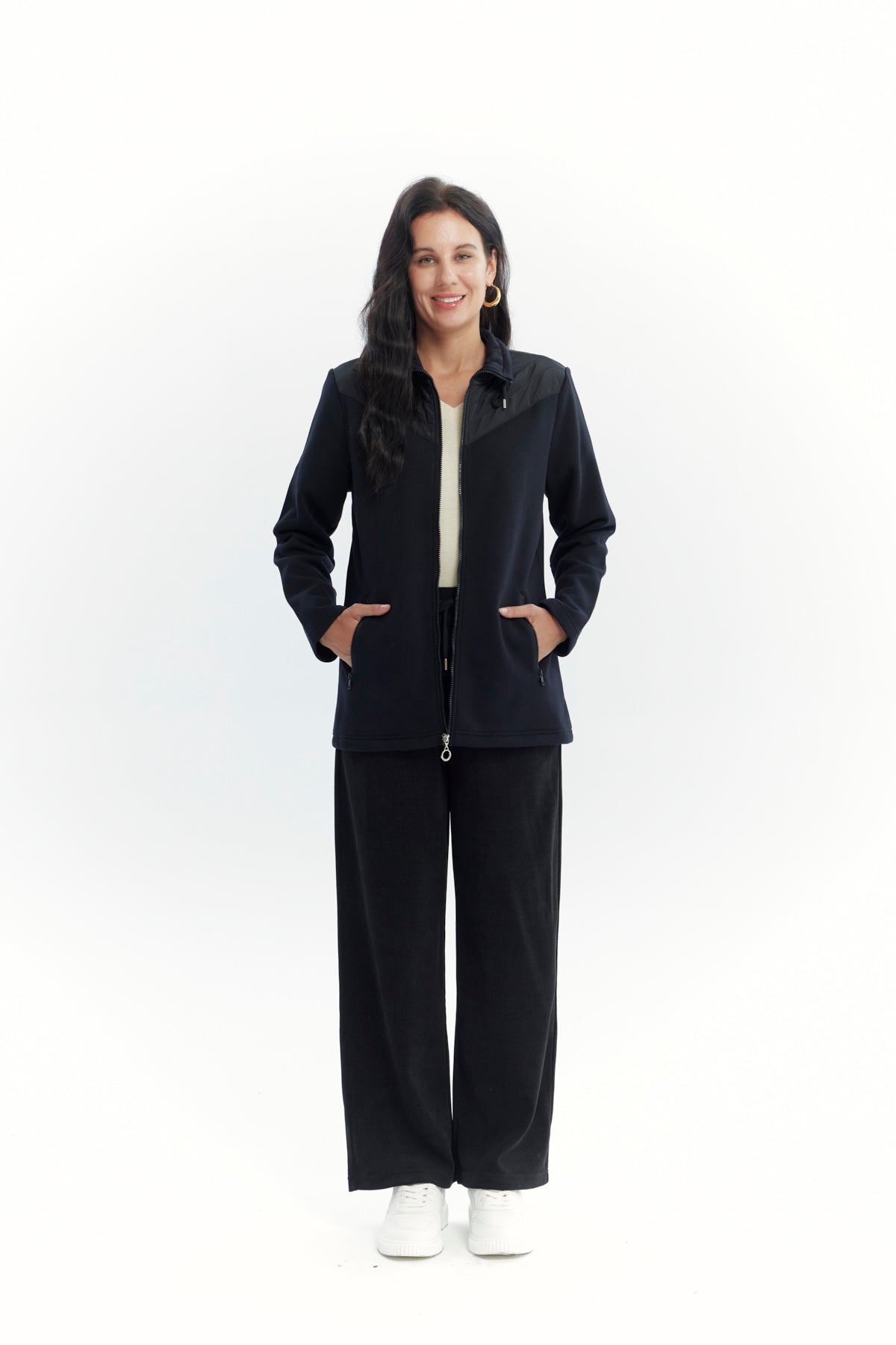 Polerón Mujer Regular Negro