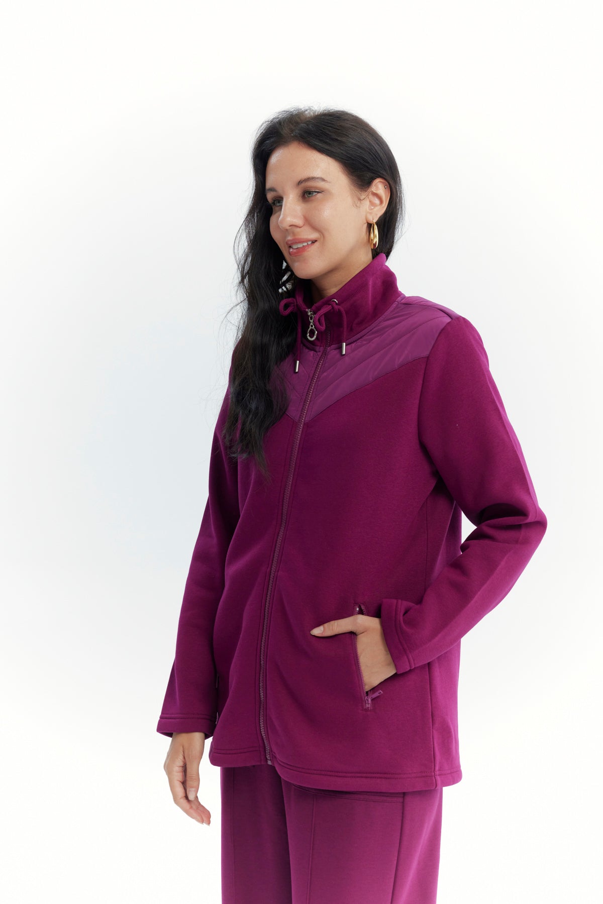 Polerón Mujer Regular Guinda
