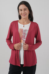 Polera Mujer Regular Burdeo