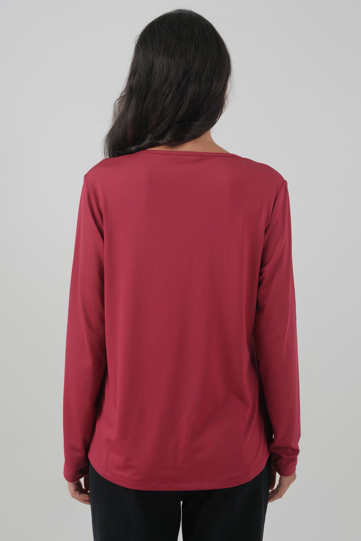 Polera Mujer Regular Burdeo