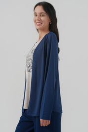Polera Mujer Regular Azul