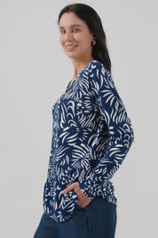Polera Mujer Regular Azul