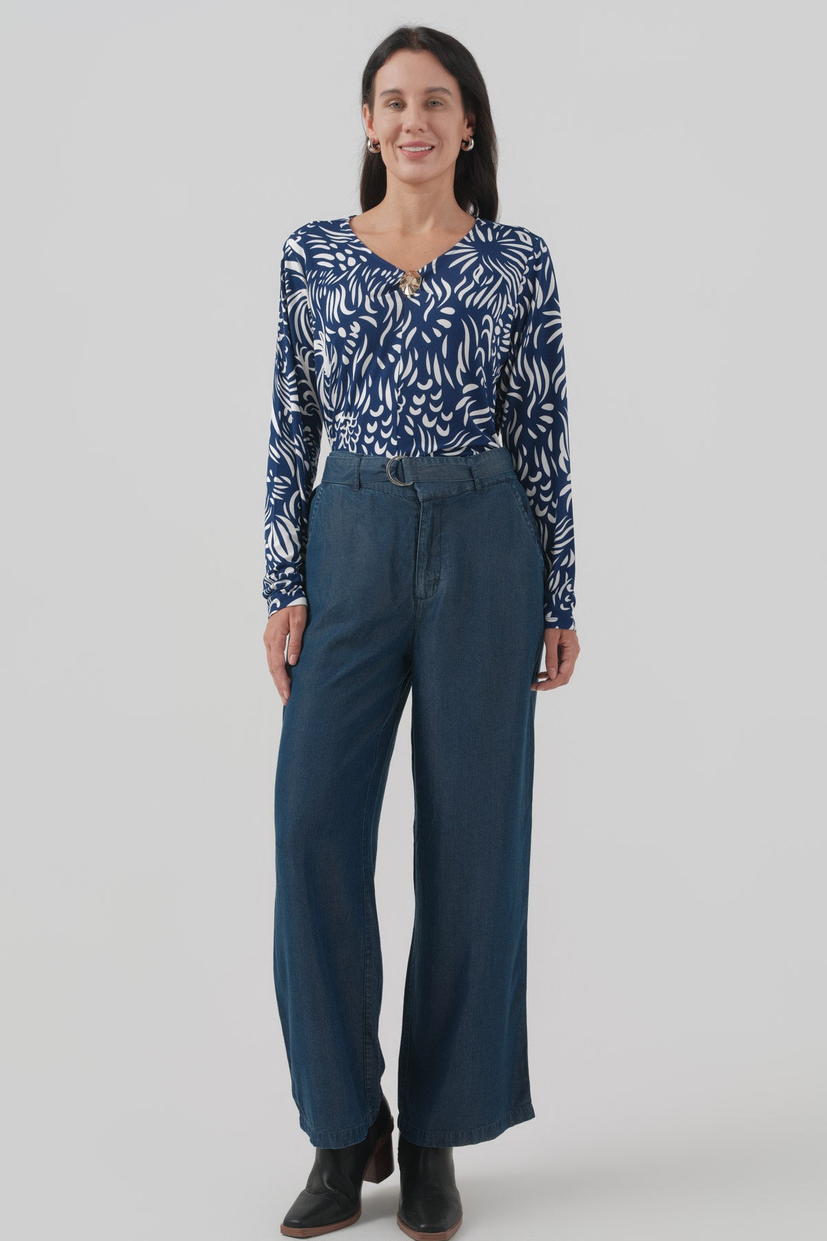 Polera Mujer Regular Azul
