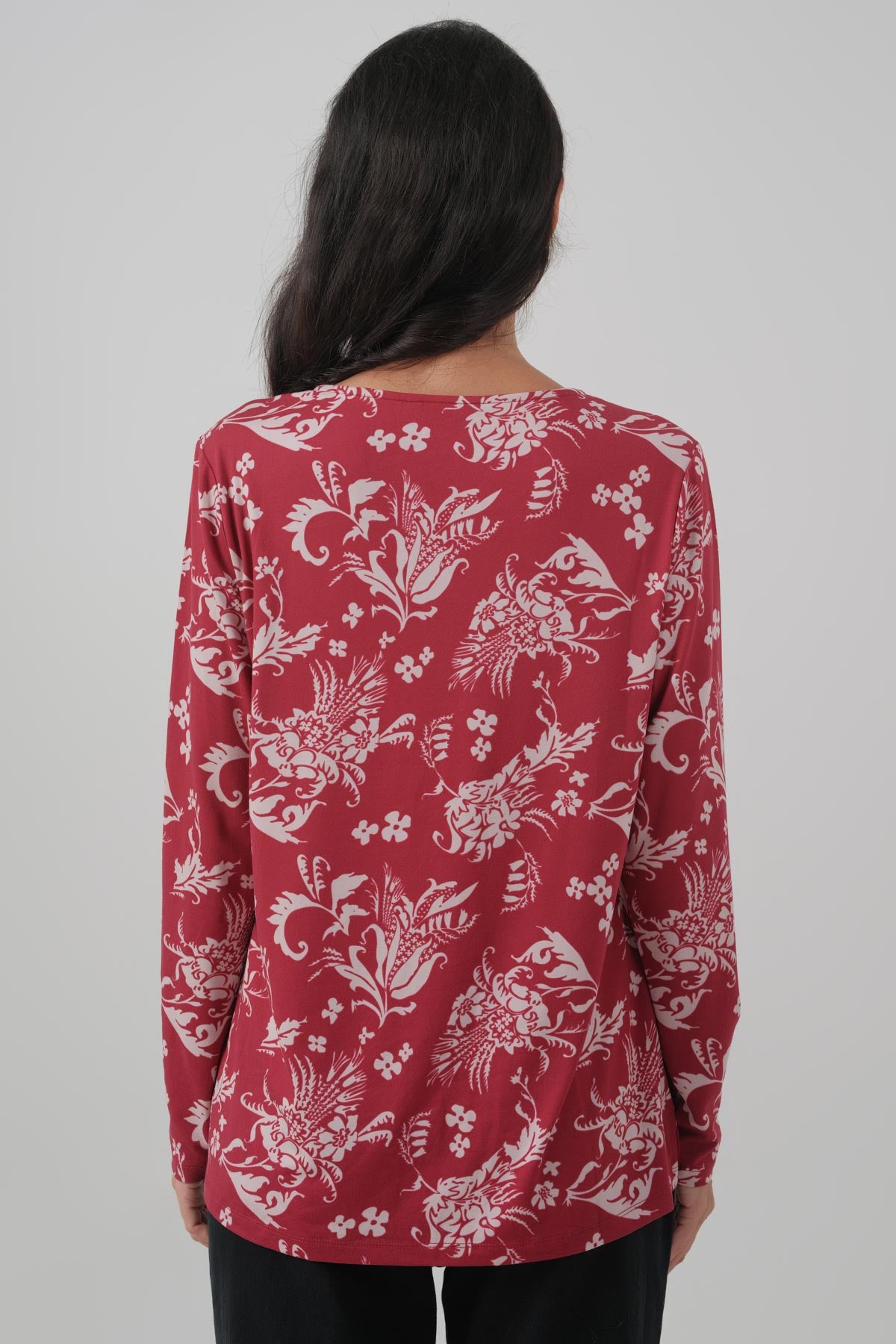 Polera Mujer Regular Burdeo