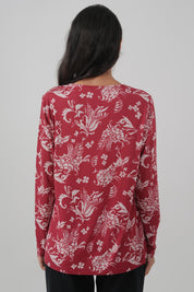 Polera Mujer Regular Burdeo
