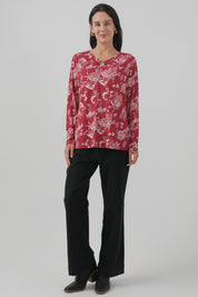 Polera Mujer Regular Burdeo