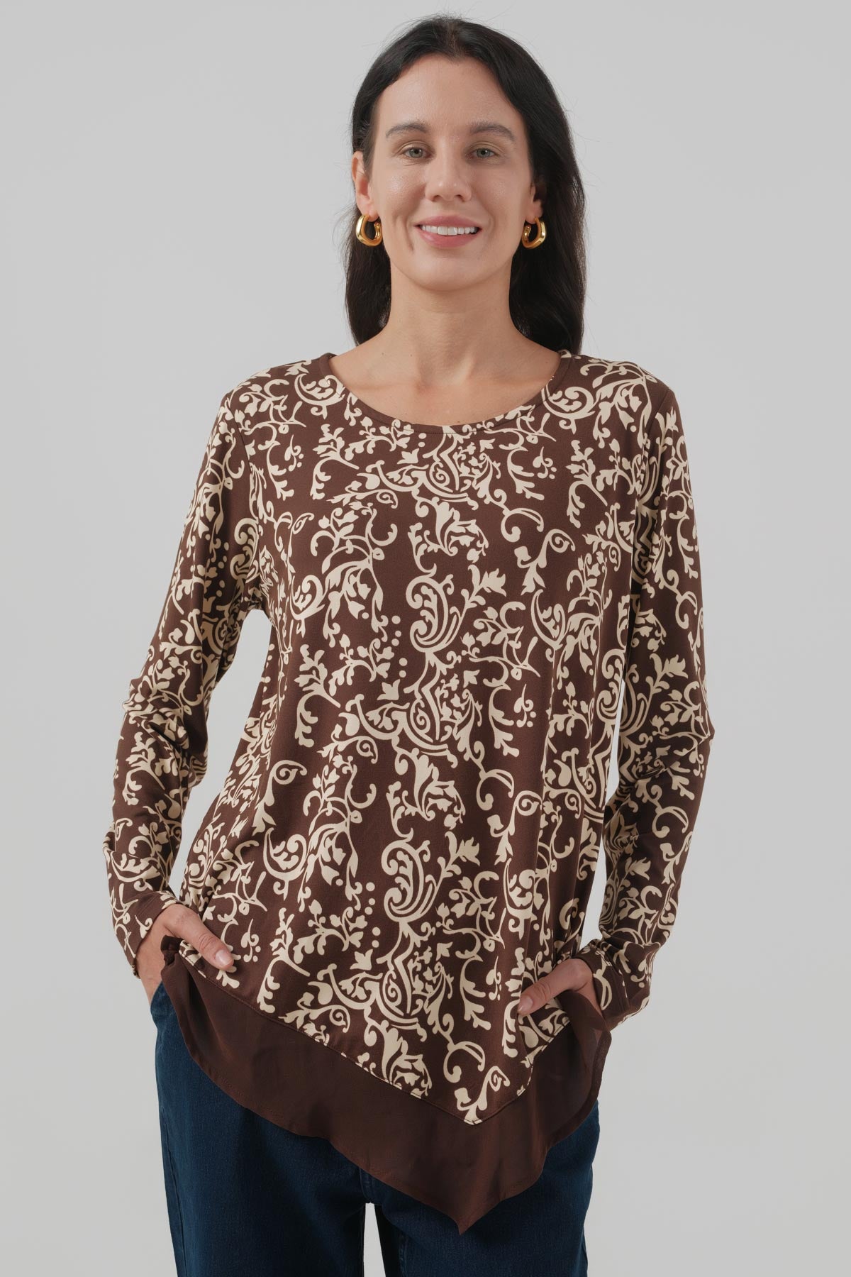 Polera Mujer Regular Café