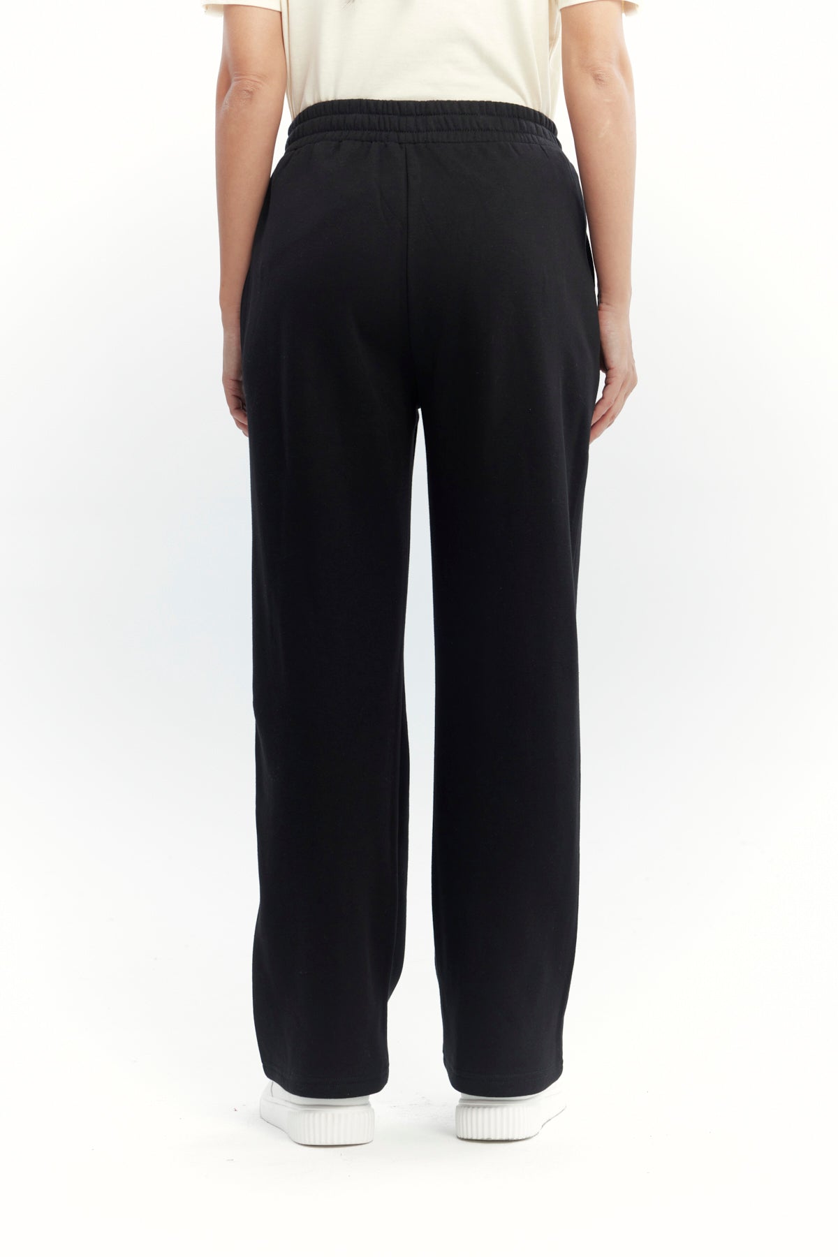 Pantalón Buzo Mujer Calce Recto Negro