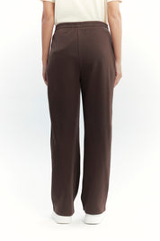 Pantalón Buzo Mujer Calce Recto Chocolate