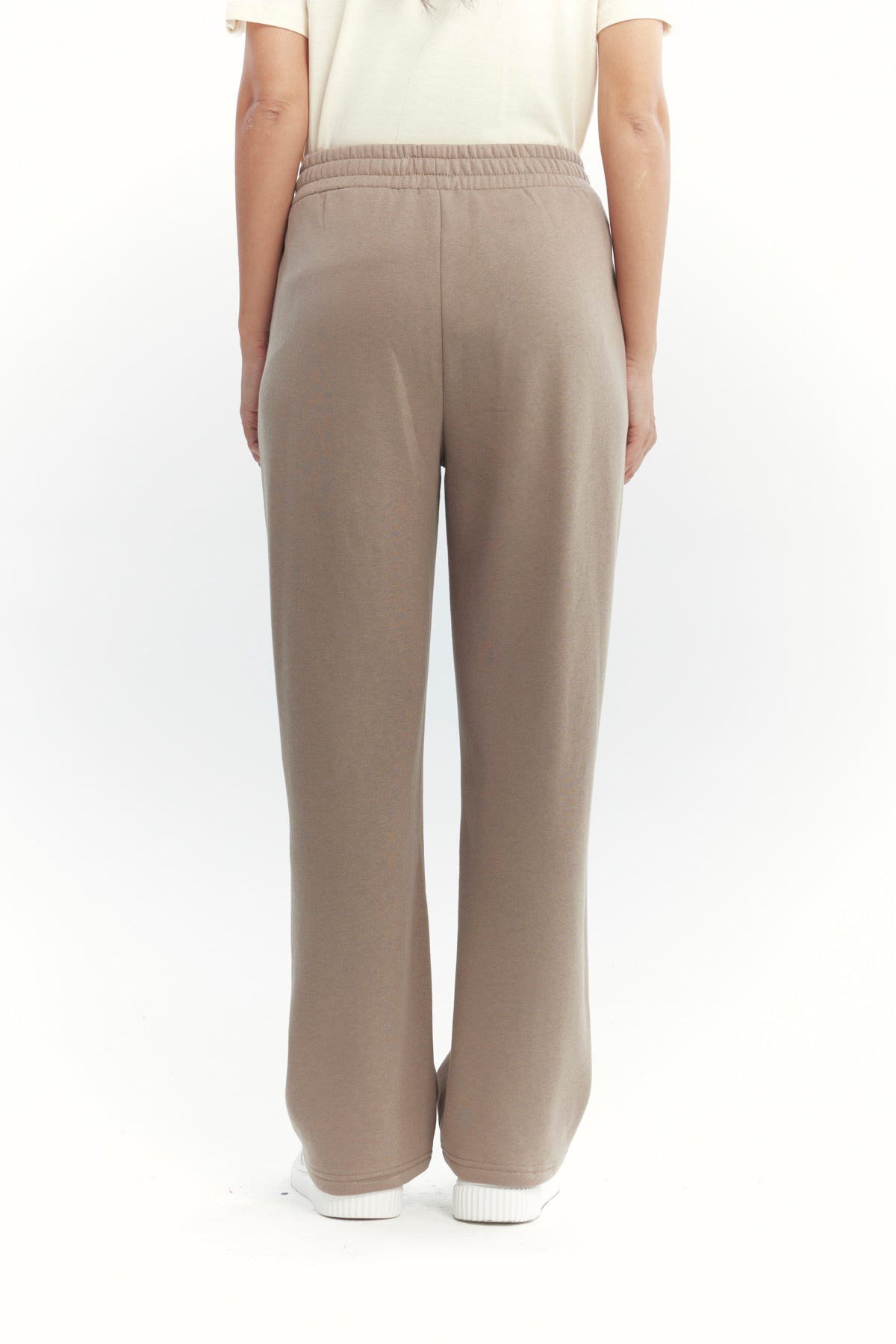 Pantalón Buzo Mujer Calce Recto Beige