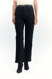 Pantalón Mujer Calce Recto Negro