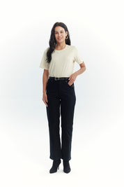 Pantalón Mujer Calce Recto Negro