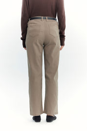Pantalón Mujer Calce Recto Beige