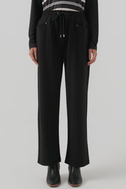 Pantalón Mujer Calce Recto Negro