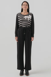 Pantalón Mujer Calce Recto Negro