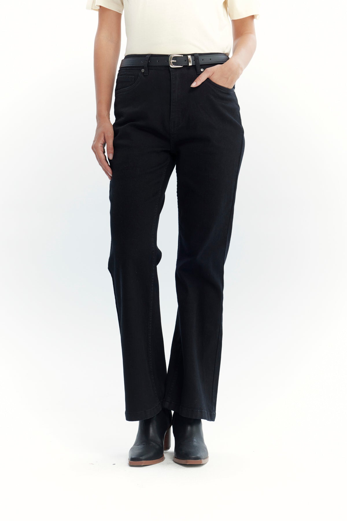 Jeans Mujer Flare Negro